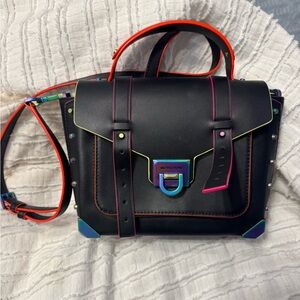 Michael Kors Black Neon-Trim Purse